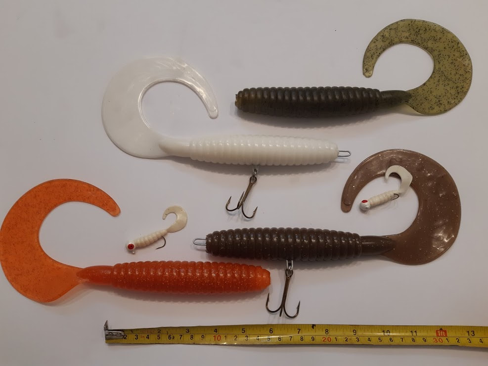 Kisangel 50pcs Fishing Baits Soft Lure Fishing Tools Lures Grub Fishing  Hooks Fixed Needle Crank Hooks Fishing Pin Lure Baits Screw Needle Fishing